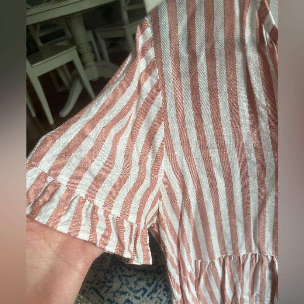 Madewell pink and white striped blouse - Picture 4 of 4